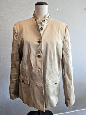 NWT Judith Hart Collection Women's Beige Boho Office Jacket Size 16